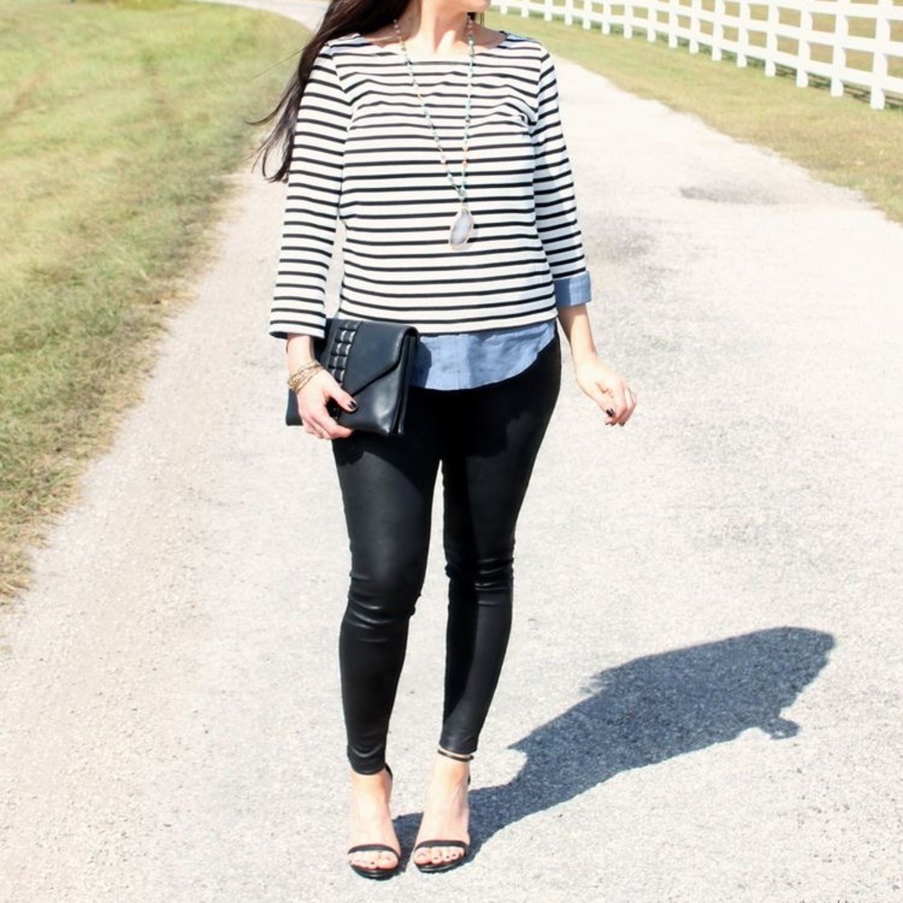 Market & Spruce Evella Boatneck Top Size M